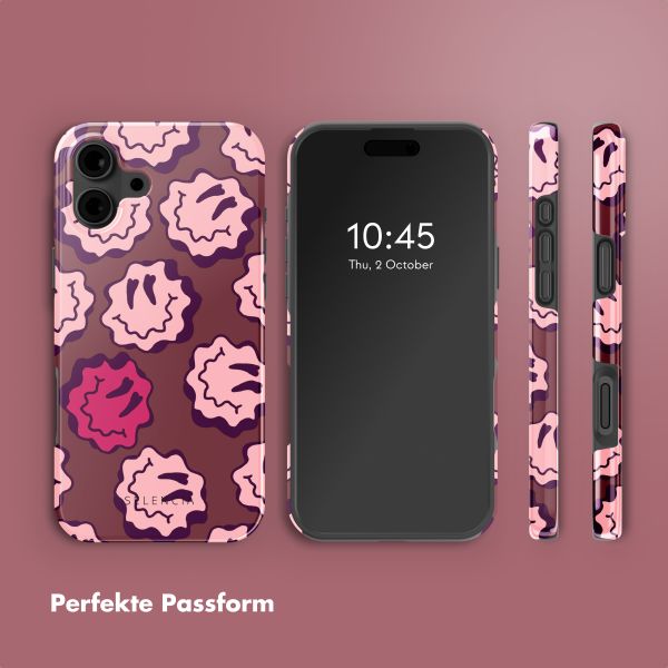 Selencia Vivid Rückabdeckung mit MagSafe iPhone 16 - Wavy Smiley Pink