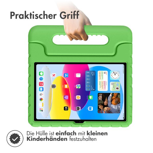 imoshion Schutzhülle mit Handgriff kindersicher für das iPad 10 (2022) 10.9 Zoll - Grün