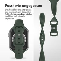 imoshion Slim Silikonarmband für die Apple Watch Series 1-10 / SE / Ultra (2) (44/45/46/49 mm) - Olivgrün