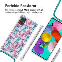 imoshion Design Hülle mit Band Samsung Galaxy A51 - Jellyfish Watercolor