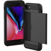 imoshion Backcover mit Kartenfach Apple iPhone SE (2022 / 2020) / 8 / 7 - Schwarz