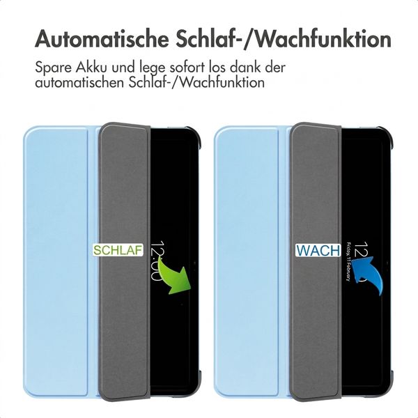 imoshion Trifold Klapphülle Apple iPad 11 (2025) 11 Zoll A16 / iPad 10 (2022) 10.9 Zoll - Hellblau