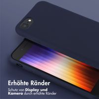 Selencia SilikonHülle mit abnehmbarem Band Apple iPhone SE (2022 / 2020) / 8 / 7 - Dunkelblau