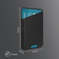 Accezz Magnetischer Lederkartenhalter - Geeignet für Apple Find My - Onyx Black