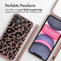 imoshion Silikonhülle design mit Band für das iPhone 11 - Animal Pink