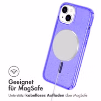 imoshion Sparkle Back Cover mit MagSafe für das Apple iPhone 14 - Glitzer Violett