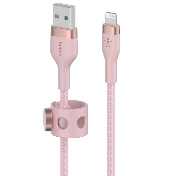 Belkin ﻿Boost↑Charge™ USB-A-zu-Lightning-Kabel aus geflochtenem Silikon - 1 Meter - Rosa