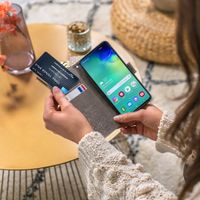 Kleeblumen Klapphülle Grau für das Huawei Y6 (2019)