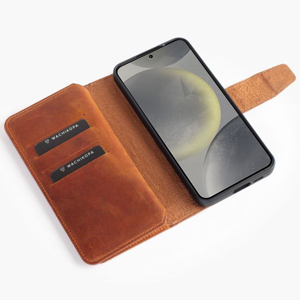 Wachikopa Multi Wallet Bookcase für das Samsung Galaxy S24 - Camel