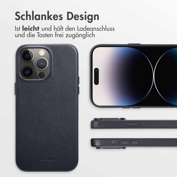 Accezz MagSafe Leather Backcover Apple iPhone 14 Pro Max - Onyx Black