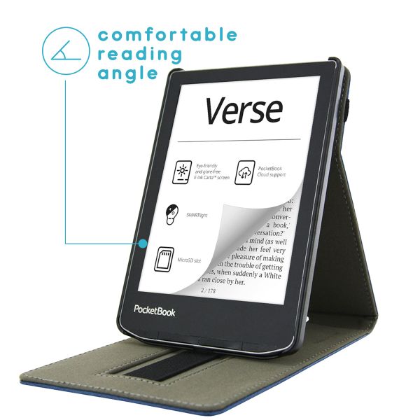 imoshion Stand Flipcase für das Pocketbook Verse / Verse Pro / Vivlio Light / Light HD - Dunkelblau