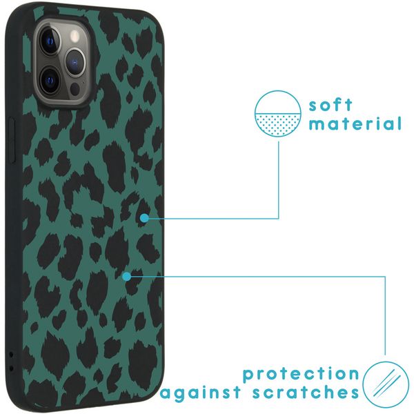 imoshion Design Hülle iPhone 12 Pro Max - Leopard - Grün / Schwarz