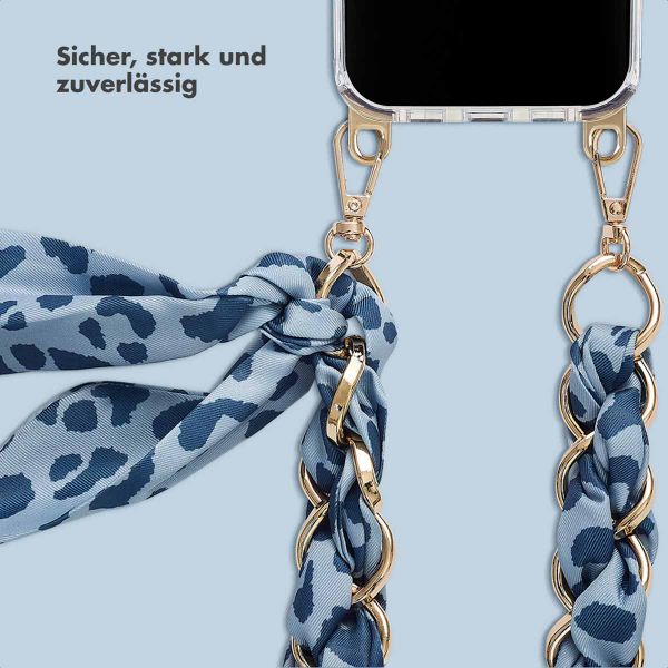 Selencia Luxus-Handyband mit Schal - Blau