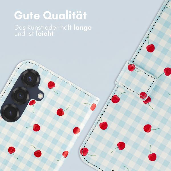 imoshion Design Klapphülle Samsung Galaxy S25 - Cherry Check