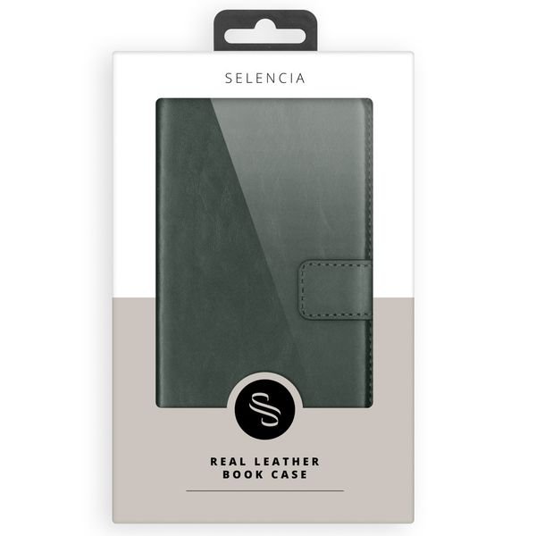 Selencia Echtleder Klapphülle Samsung Galaxy S10 Plus - Grün