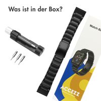 Accezz Mattes Titanstahlarmband -   Garmin 26 mm Anschluss - Schwarz