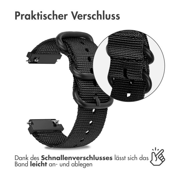 imoshion Nylon bandje - 20-mm-Universalanschluss - Schwarz