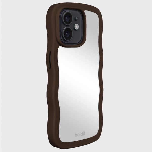 Holdit Wavy Case für das Apple iPhone 12 / 12 Pro - Chocolate / Mirror