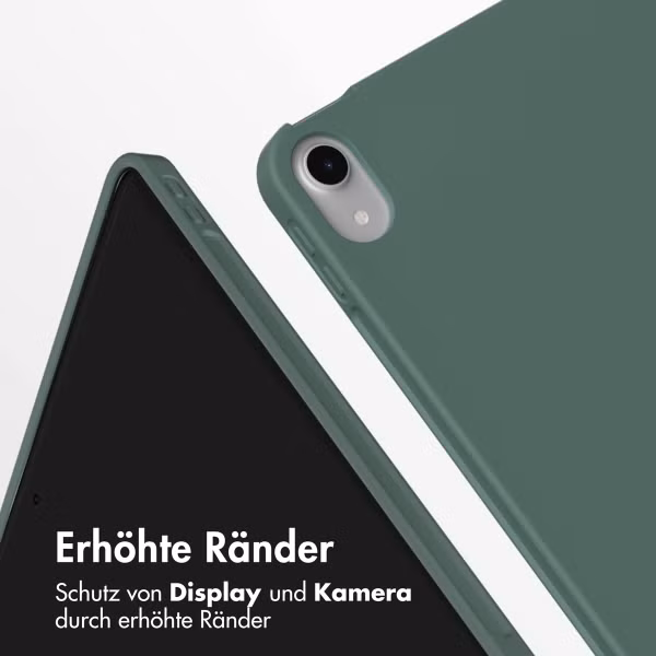 Accezz Smarte Klapphülle aus Silikon Apple iPad Air 11 Zoll (2025) M3 / (2024) M2 / Air 5 (2022) / Air 4 (2020) - Dunkelgrün