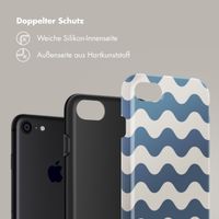 Selencia Vivid Tough Back Cover für das iPhone SE (2022 / 2020) / 8 / 7 - Wave Vibes Classic Blue