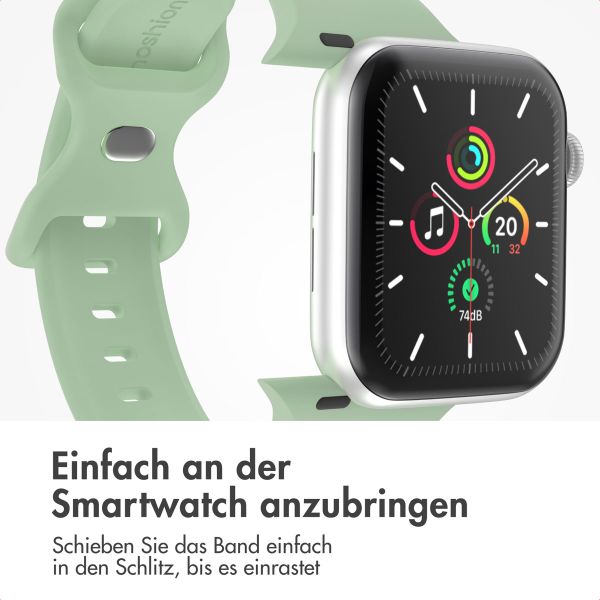 imoshion Silikonband⁺ für die Apple Watch Series 1 bis 9 / SE (38/40/41 mm) | Series 10 (42 mm) - Pistazie - Größe S/M