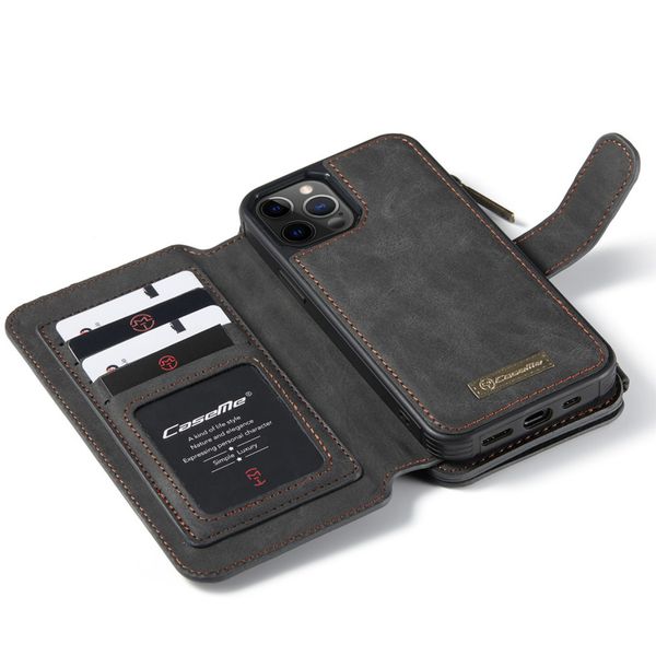 CaseMe Luxuriöse 2-in-1 Portemonnaie-Klapphülle iPhone 12 (Pro)