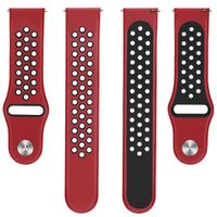 imoshion Silikonband Sport für Garmin Venu / Vivoactive 3 / Forerunner 245 - Rot / Schwarz