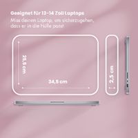 Selencia Puffy Laptop Hülle 13-14 Zoll - Laptop Sleeve - Magenta Fire