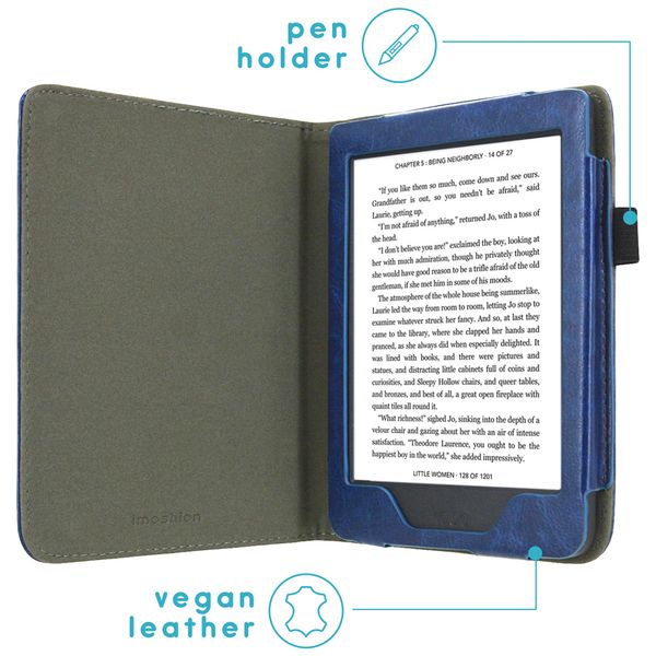 imoshion Vegan Leather Klapphülle Kobo Nia - Dunkelblau