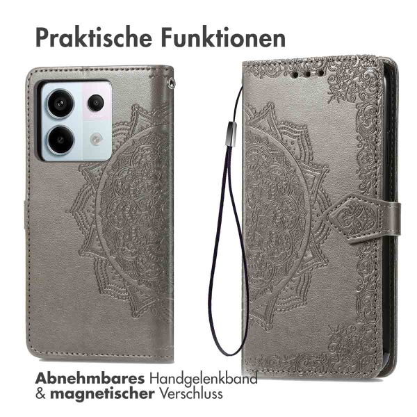 imoshion Mandala Klapphülle Xiaomi Redmi Note 13 Pro (5G) / Poco X6 - Grau