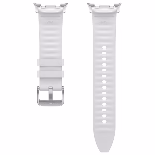 Samsung Original Hybrid Vegan Leder Armband für das  Samsung Galaxy Watch 8 (40/44mm) / Classic (46mm) - White