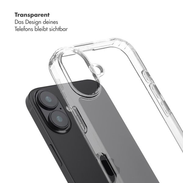 Selencia Backcover mit abnehmbaren Haken Apple iPhone 16 - Transparent