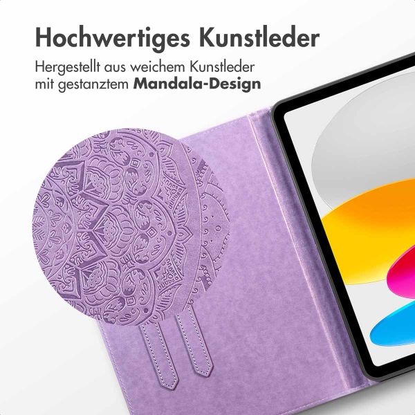 imoshion Mandala Klapphülle Apple iPad 11 (2025) 11 Zoll A16 / iPad 10 (2022) 10.9 Zoll - Lila / Lilac