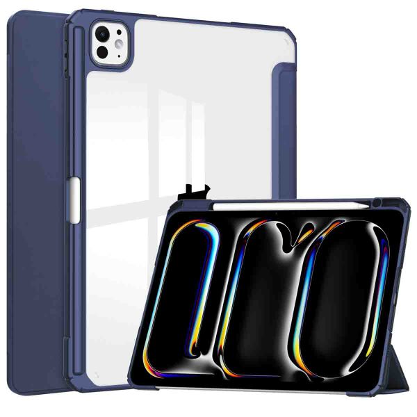 imoshion Trifold Hardcase Klapphülle Apple iPad Pro 13 (2024) M4 - Dunkelblau