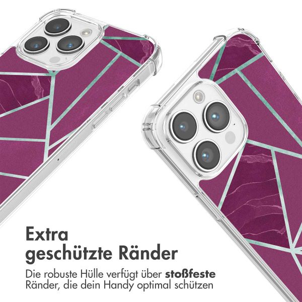 imoshion Design Hülle mit Band für das iPhone 14 Pro Max - Bordeaux Graphic