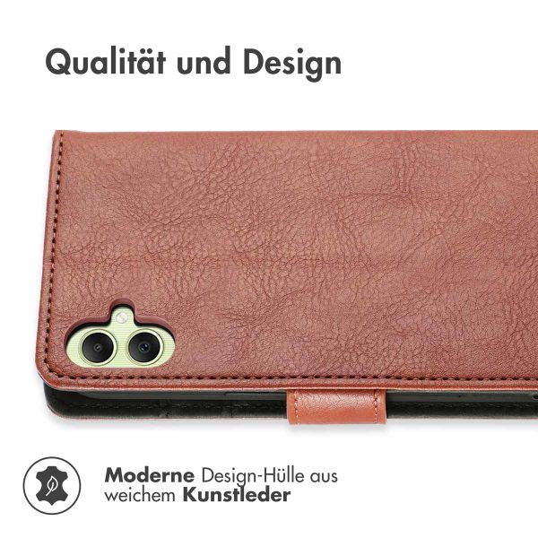 imoshion Luxuriöse Klapphülle Samsung Galaxy A05s - Braun