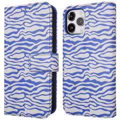 imoshion Design Klapphülle Apple iPhone 12 (Pro) - White Blue Stripes