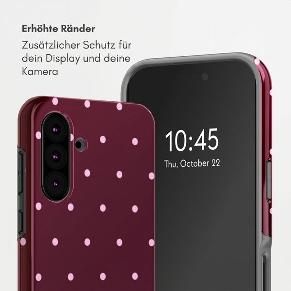 Selencia Vivid Back Cover Samsung Galaxy A36 / A56 - Happy Dots Burgundy