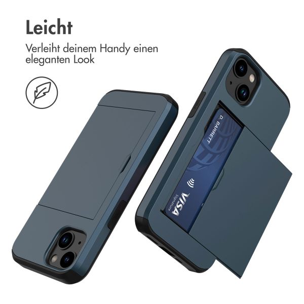 imoshion Backcover mit Kartenfach für das iPhone 14 - Dunkelblau