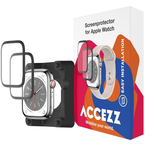 Accezz 2x Displayschutzfolie mit Applikator für die Apple Watch Series 10 - 46 mm