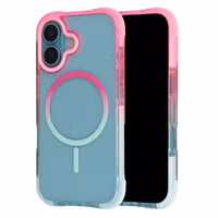 Selencia Gradient MagSafe Back Cover Apple iPhone 16 - Rosa / Blau