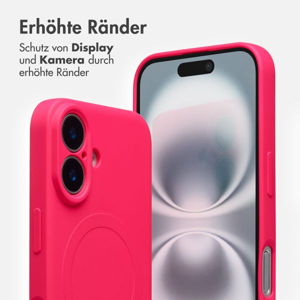 imoshion Color Back Cover mit MagSafe Apple iPhone 16 - Neon Pink