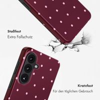 Selencia Vivid Rückabdeckung mit MagSafe Samsung Galaxy S26 - Happy Dots Burgundy