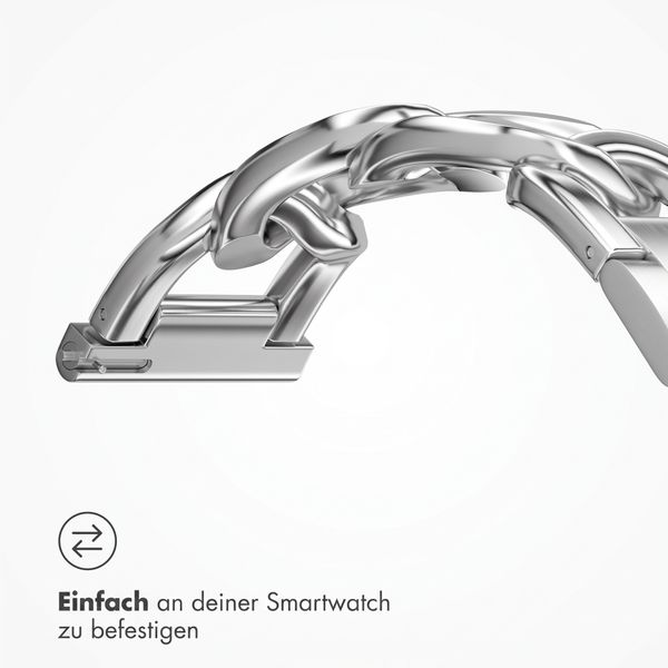 Selencia Chain Armband -   Universelle 20 mm Anschluss - Silber