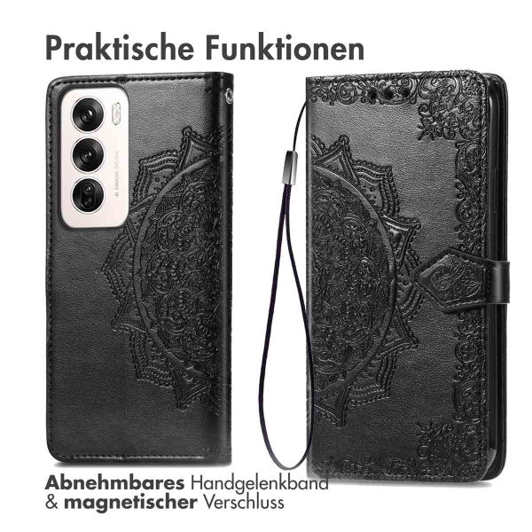 imoshion Mandala Klapphülle Oppo Reno 12 Pro - Schwarz