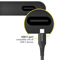 Accezz USB-C auf USB-C-Kabel für das iPhone 15 Plus - 2 m - Schwarz