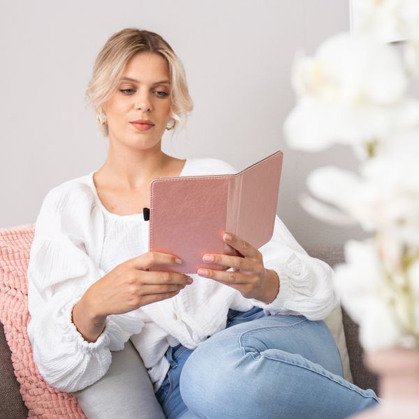 imoshion Vegan Leather Klapphülle Kobo Libra Colour - Rosé gold