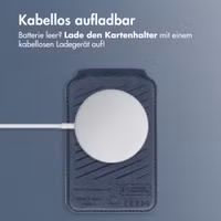 Accezz Magnetische Leder-Wallet mit Standfunktion - Geeignet für Apple Find My - Nightfall Blue
