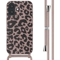 imoshion Silikonhülle design mit Band für das Apple iPhone 16 - Animal Pink