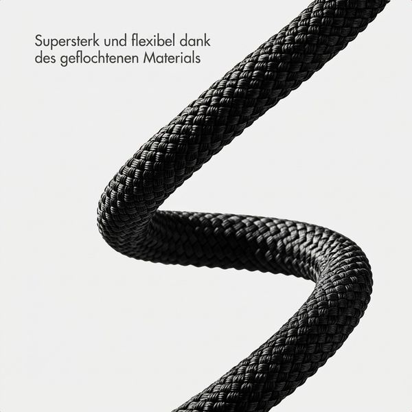 imoshion Wandladegerät - Netzteil - 2x USB-C 40 W + geflochtenes USB-C-zu-USB-C-Kabel 100 W - 1 Meter - Schwarz